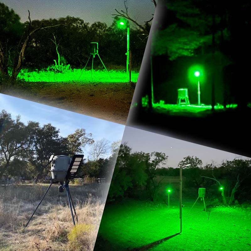 StealthScope Pro: 12,000 lumen Solar Green Feeder Light