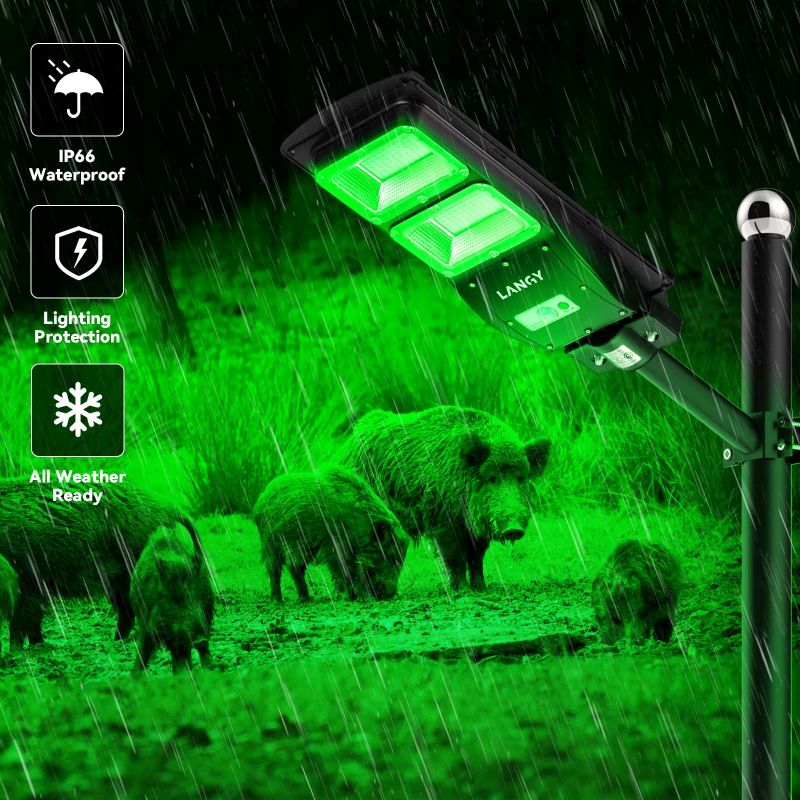 StealthScope Pro: 12,000 lumen Solar Green Feeder Light