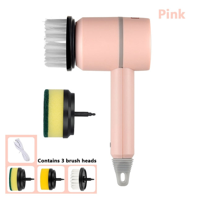 Power Spin Cordless Scrubber: The Ultimate Home Deep Cleaning Tool (3 Brush Heads Cleaner Multifunctional)