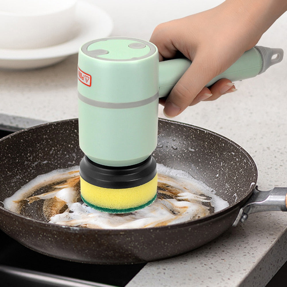 Power Spin Cordless Scrubber: The Ultimate Home Deep Cleaning Tool (3 Brush Heads Cleaner Multifunctional)