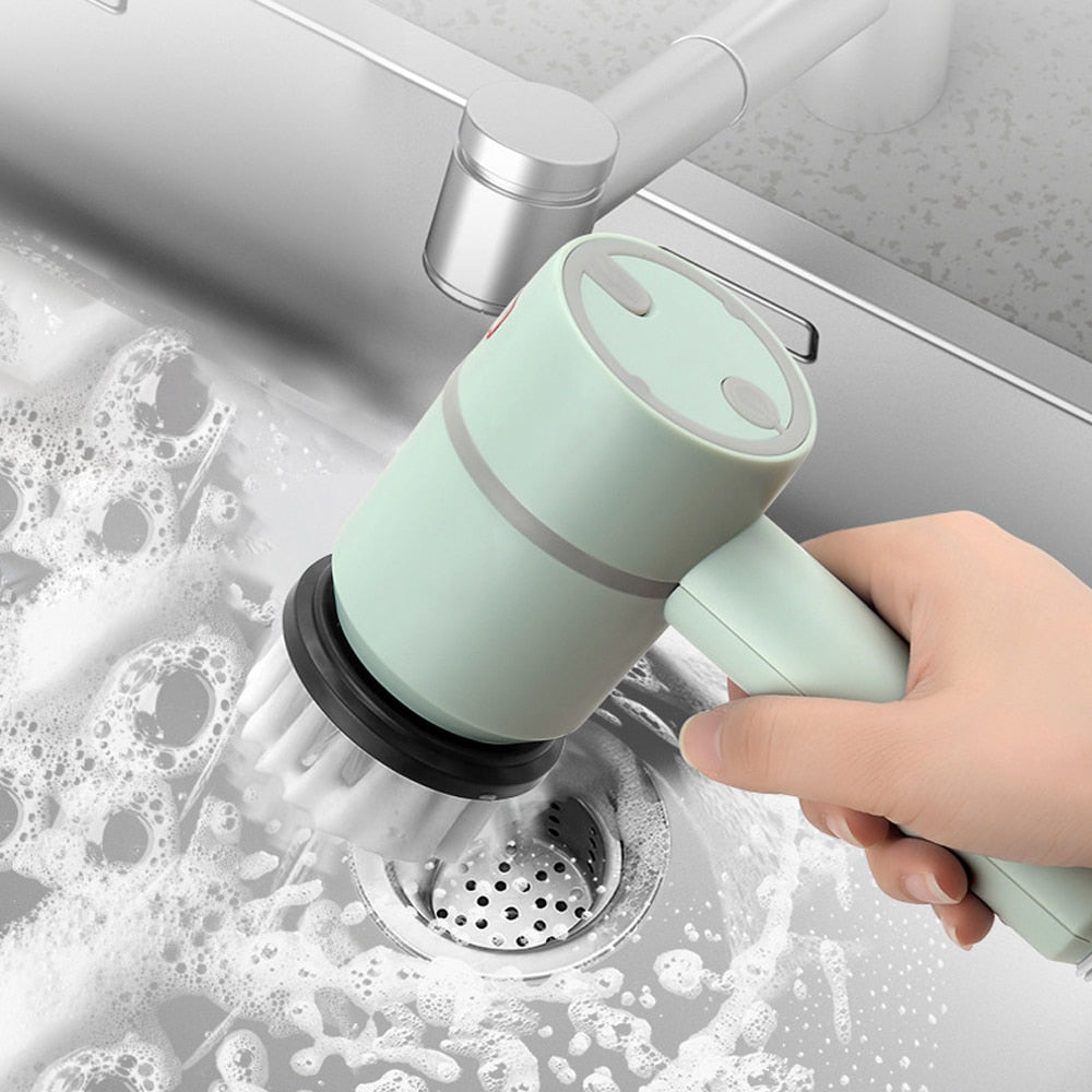 Power Spin Cordless Scrubber: The Ultimate Home Deep Cleaning Tool (3 Brush Heads Cleaner Multifunctional)
